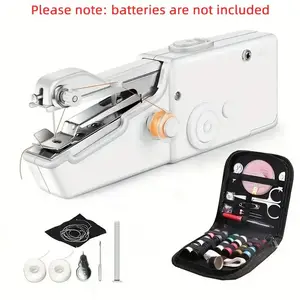 Handheld Electric Mini Sewing Machine Set, Portable and Lightweight Design, Perfect for DIY Projects, No Batteries Required