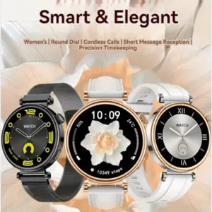 Elegant Women's Smart Watch: 1.96" AMOLED Display (ΔE<2 Color Accuracy), 178° IPS Viewing Angle, Wireless Calling, and Multiple Strap Options
