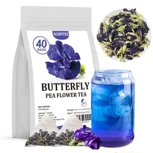 ULTHMOK 50 Butterfly Pea Flower Tea Bags Natural No Additives Herbal Beverage