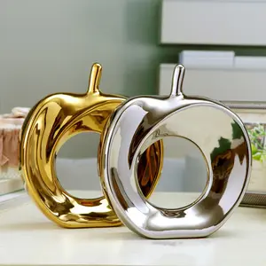 Exquisite Modern Minimalist Ceramic Ornaments in Gold and Silver Finish