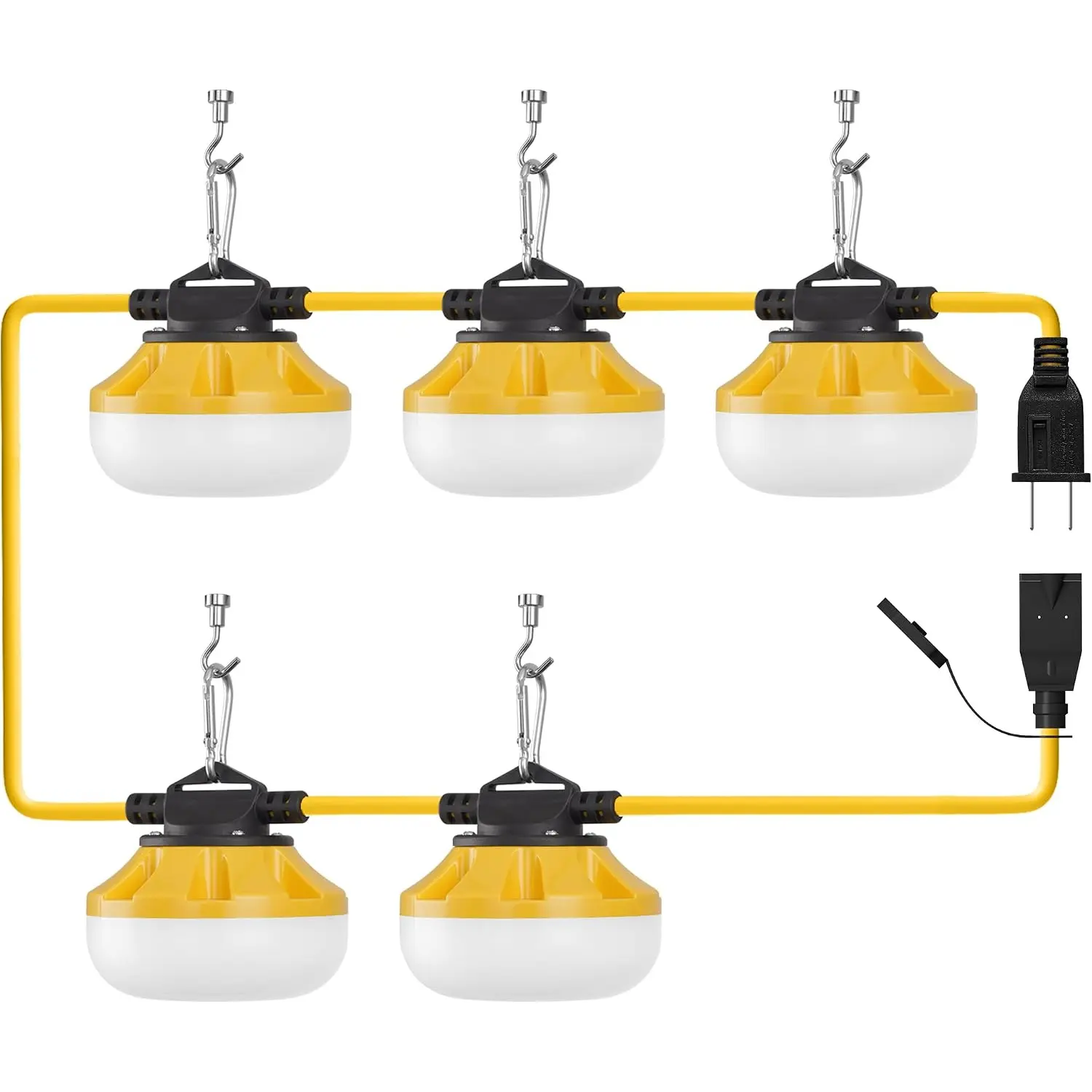 50FT LED Construction String Lights, 50W 5000LM Linkable Work Light