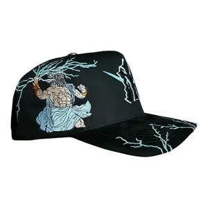 NY ZEUS RAYOS GLOW IN THE DARK SNAPBACK BLACK HAT