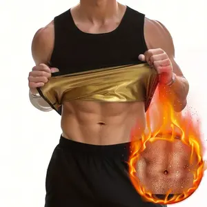 Sauna Shirt for Men, Compression,Waist Trainer Short Sleeve Sauna Suit, Sweat Body Shaper Sauna Vest Gym Exercise Tank Top
