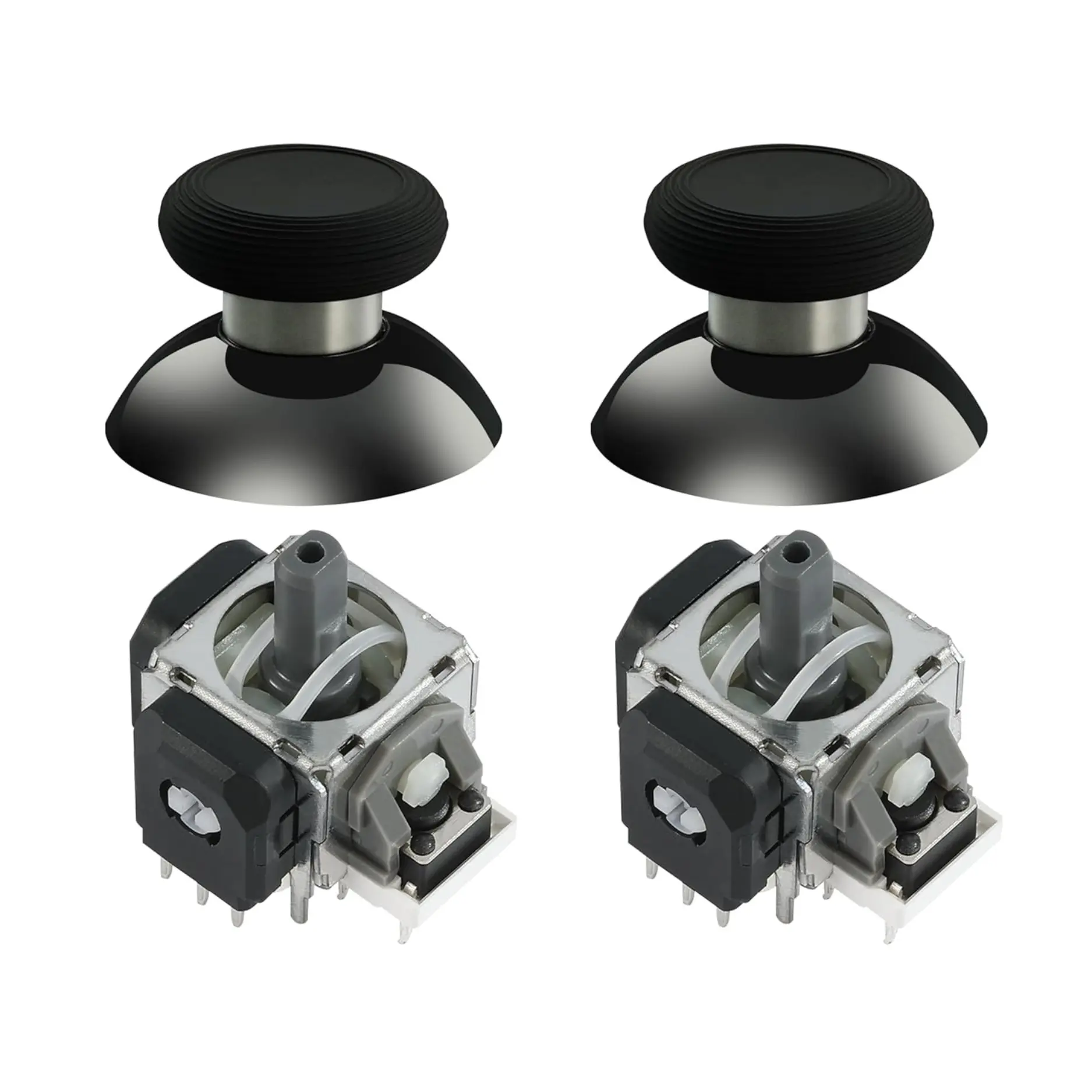 PS5 DualSense/DualSense Edge TMR Magnetic Joystick Replacement Kit - Anti-Drift Electromagnetic Repair Module with Thumbstick Caps, Soldering Required for Gaming Controllers, Electronic Accessories