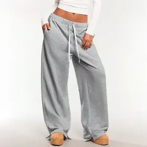 Women's High Waist Wide Leg Sweatpants Soft Casual Drawstring Loose Fit Lounge Pants Summer Vibes