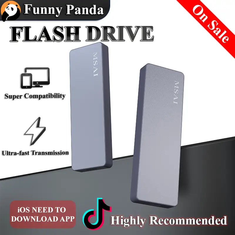 1TB USB Flash Drive - High-Speed USB 3.0 External Storage for iPhone, Android, PC, and Mac with Foldable Design & Easy Connectivity