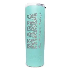 Frosted Frog 20oz Slim Tumbler - Engraved Mama (2 color options) - Aqua
