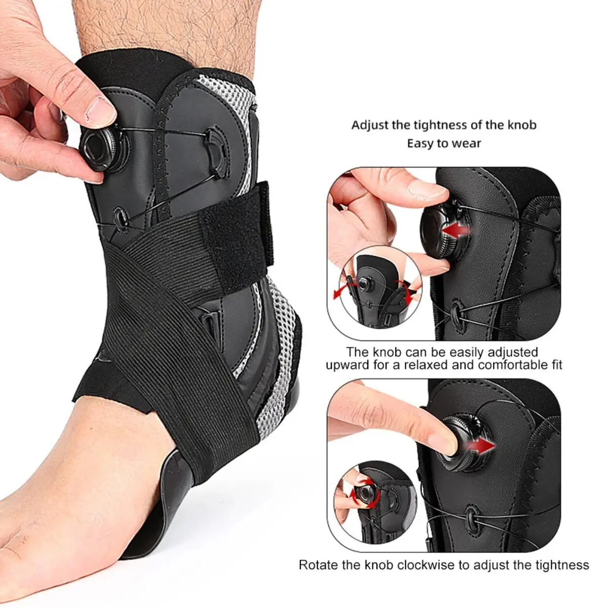 1PCS Adjustable Arch Support Ankle Brace for Flat Feet Men Women Plantar Fasciitis Relief Foot Orthotic Insole Inserts Pronation Correction Comfort Sport Daily Use
