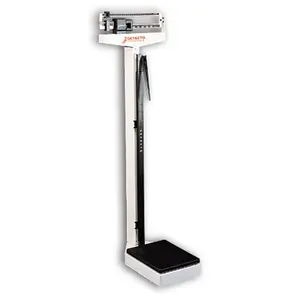 Detecto 2391 10.5 in. X 14.5 in. Platform Eye Level Physician Scale 180 Kg X 100 G with Height Rod
