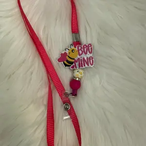 Bee mine badge reel lanyard