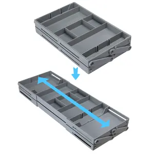 Foldable Jewelry Storage Box Multi Compartments 2/3 Tiers with Adjustable Dividers Tool Stationery Storage Organizer Tray Office Office Supplies Crafts Storage Case
