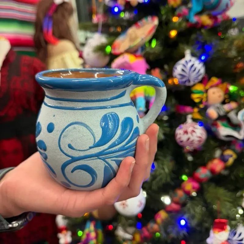 Traditional Mexican caffe mugs taza jarrito de barro regalo a papa