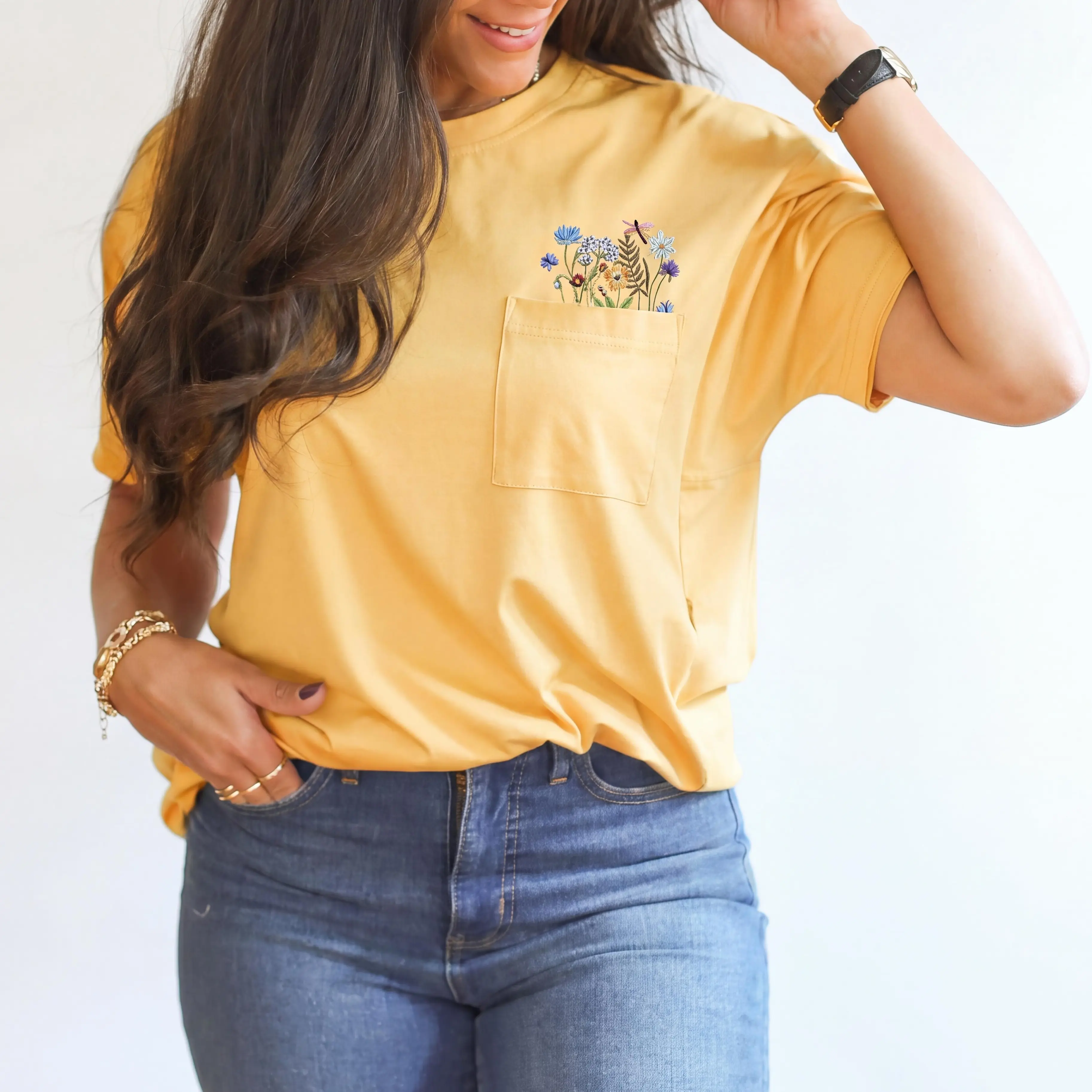 GIFTIFYMAMA Women's Graphic Nursing T-Shirt, Casual Soft Cotton Maternity Top, Short-Sleeves, Embroidered Flower Pocket, Hidden Breastfeeding Zips, No, Maternity Wear, Soft Nursing Clothes, Short Sleeve Tops, 100 Cotton Clothing, Casual Wear, Printed Grap