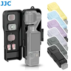 JJC Protective Cover For DJI Osmo Pocket 4 & 3 Xtra Muse Gimbal Full Coverage with 2 SD Cards 3 Filter Storage Slots Lanyard Hole Lightweight Durable ABS Built-in Silicone Pad Anti-Scratch Shockproof Non-Slip Grip Won't Affect Extension Handles Tripods