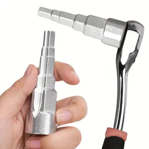 1PCS Universal Screw Key for Valve Studs, Sanitary Key with Built in Square Step, Hand Tool for 3/8 to 1-1/4 Inch Sizes