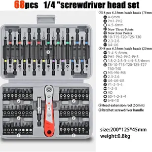 Precision Ratchet Screwdriver Set, 68-In-1 Home Repair Tool Kit, Compatible with Furniture, Cars, Computers, Electronics Repair