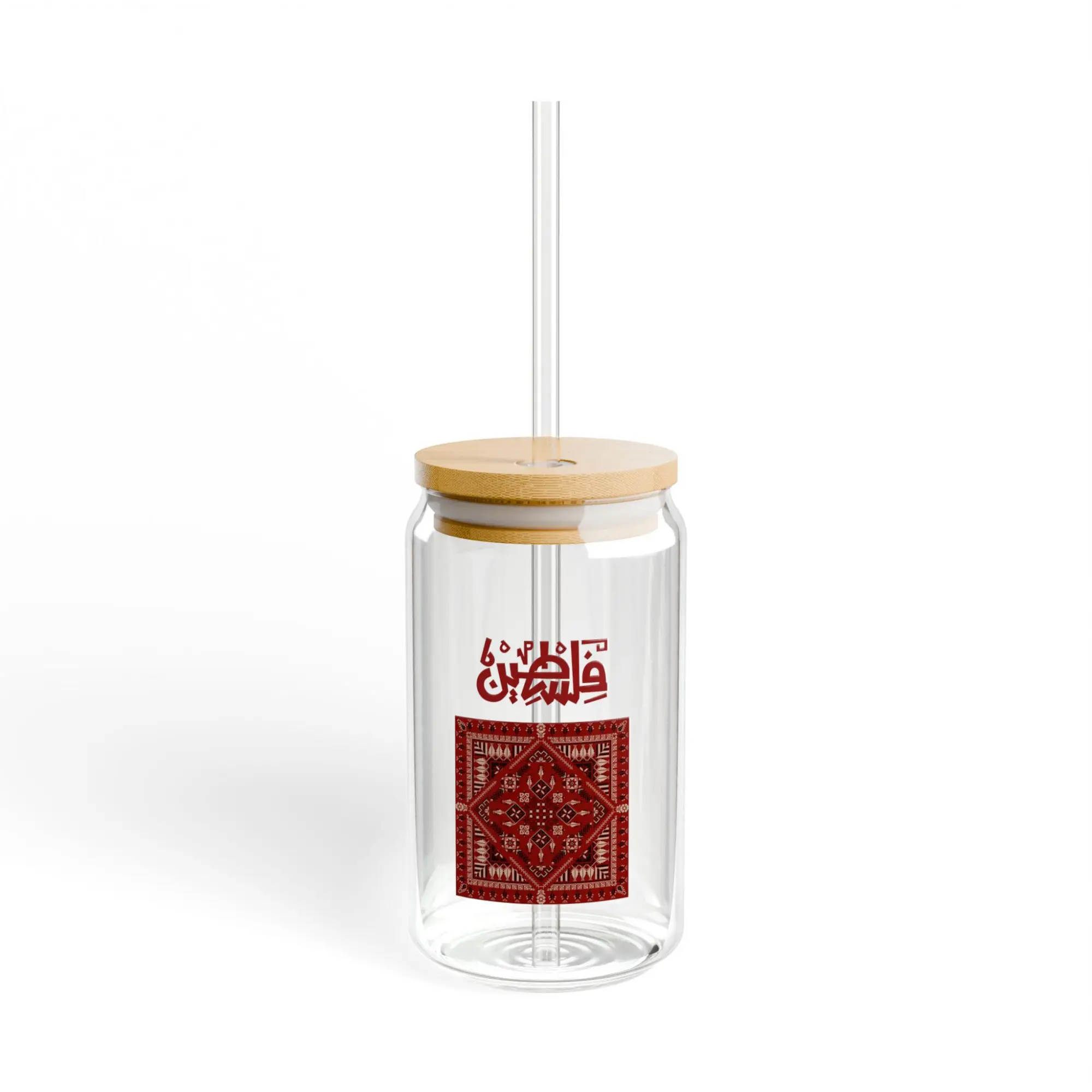 Tatreez Sipper Glass, 16oz