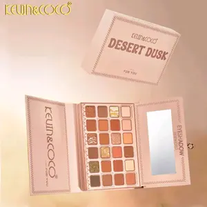 Kevin&coco Desert Dusk 117 & Everyone Deserves toBeBeautiful Colors Makeup Palette  Eyeshadow Compact Metallic eye shadow Mirror Cosmetic Highly Pigmented Shades Glam Pack Glitter