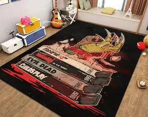 VHS Rug, Horror Movie Rug, 80s Horror Movie, Movie Room Decor, Gift For Halloween, TV Room Decor, Home Decor Carpet, Non Slip Rug, Soft Rug