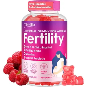 Fertility Supplements for Women, Prenatal Vitamins with Myo-Inositol & D-Chiro Inositol, Folate, Herbs, for Hormonal Balance, Fertility & Vaginal Care, 60 Prenatal Gummies (Raspberry) Healthcare