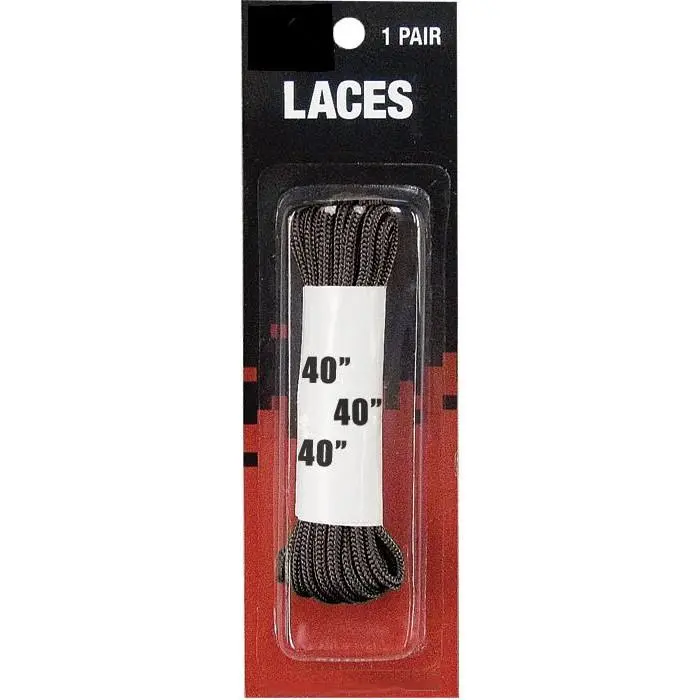 Nylon Black Boot Laces - 1 Pair, 40 in - Durable Shoe Laces for Shoe and Footwear Use, Secure Lace Up