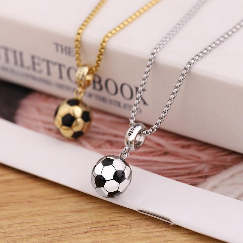 BNCHNG Customized Football Engraved Necklaces, Personalized Text Soccer Pendants,Gifts for Football Enthusiasts of All Ages (Remarks/Private Message Print Content)
