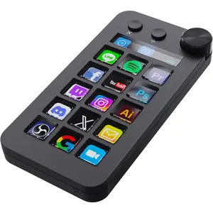 Streaming Deck for Live Streamers, Commands Keyboard for Gamers,Macro pad for Content Creators,Soundboard Keypad for OBS and YouTube,ThreeModes(ShortcutKeys,Calculator,Numeric Keypad)