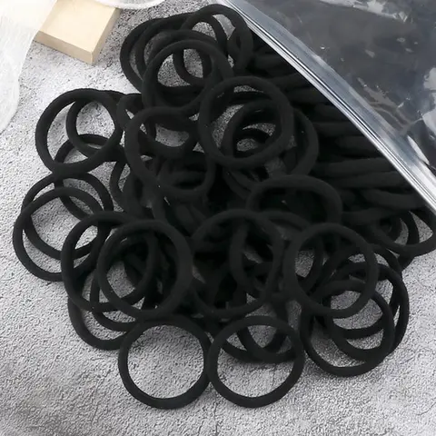 Women's Basic Hair Bands, 50 Pcs Simple Solid-Color Elastic Headbands, Hair Rope Ties, Hair Accessories Set and Ponytail Holders, Hair Accessory Set, Polyester Hair Accessories