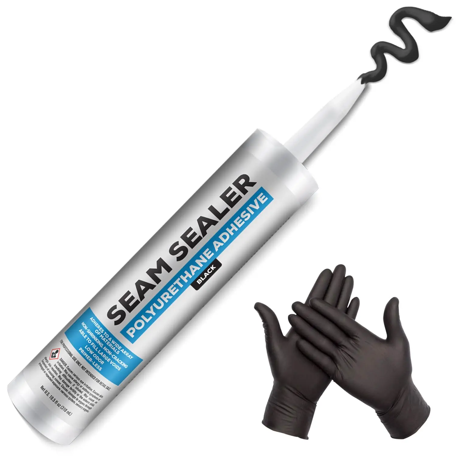 Black Polyurethane Seam Sealer Automotive Compound Kit - Durable & Flexible Auto  Filler - Seam & Joint Compound for Bare, Primed or Painted Surfaces - Automotive Seam Sealer [Black]