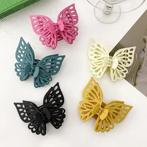 A pack of 10 butterfly hair clips, matte large size, made of plastic, suitable for all hair types, an ideal gift for everyday wear, birthdays, New Year's, Valentine's Day and other occasions.