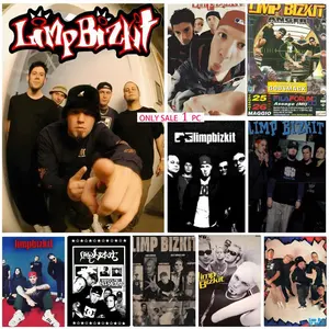 Rock Band L-Limp Bizkit Poster Self-Adhesive Waterproof Art Sticker, Aesthetic Artistic Minimalist Wall Poster for Coffee Shop, Bar & Home Room Decor