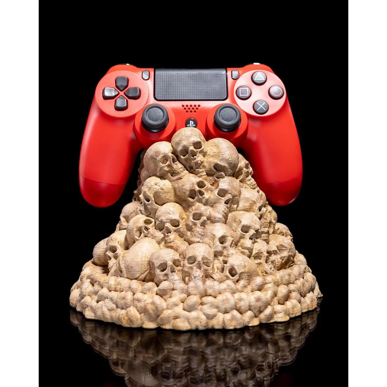 Fate of the Fallen Secure-Fit Wood Console Controller Holder - Home Organizer Storage Rack, Video Game Gamer Accessory for Mounting Gamepads, Remote Controllers