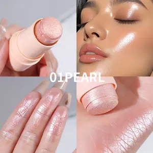 Jelly Highlighter Stick Waterproof and Sweatproof Long-lasting Brightening Party Holiday Gift