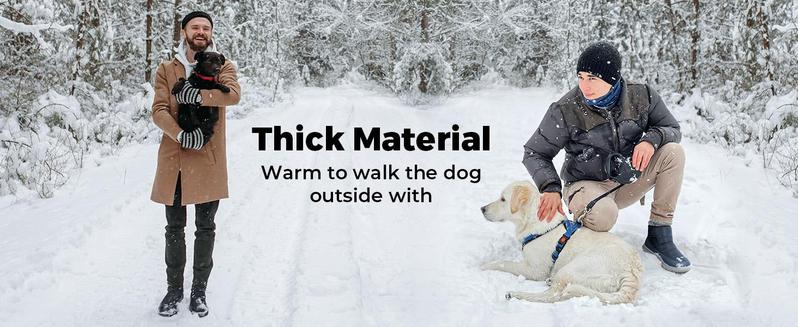 FitVille Mens Winter Boots V14 Wide Width Water Resistant Snow Boots for Men Lightweight Warm Fur Lined Walking Shoes Closed Toe