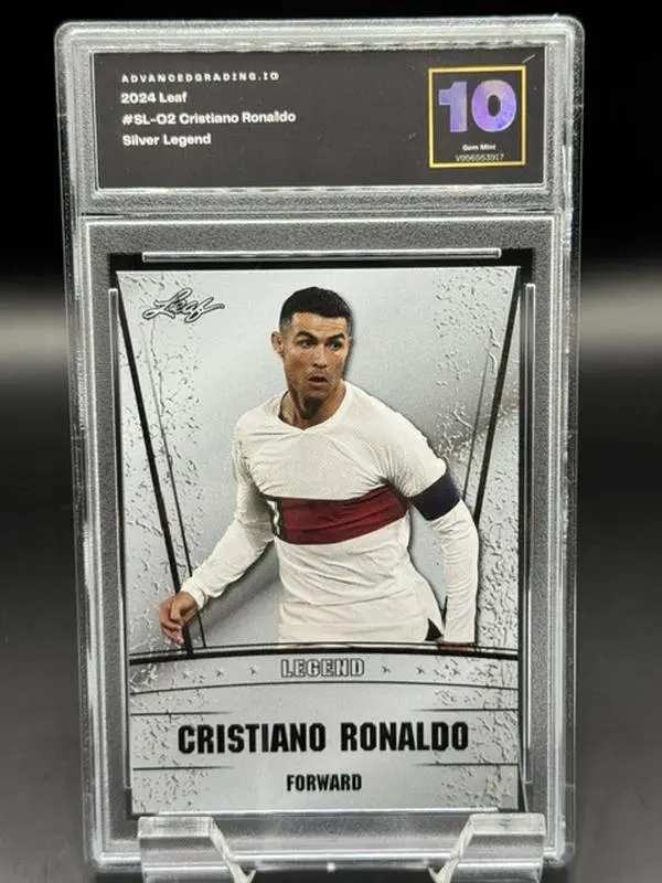 2024 Leaf Soccer Card Graded Gem Mint 10 of Christiano Ronaldo