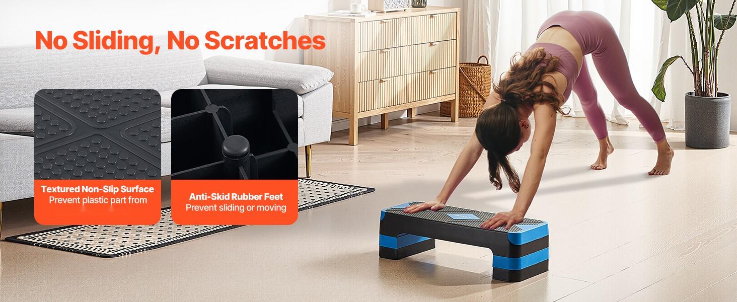 Aerobic Exercise Step Platform With Adjustable Height For Home Gym Cardio Training - Non Slip Surface Four Riser Levels, Blue, Durable And Stable Workout Stepper For Step Aerobics HiImpact Training, Cardio Conditioning And Fitness Aerobic Exercise Step Platform With Adjustable Height For Home Gym Cardio Training - Non Slip Surface Four Riser Levels, Blue, Durable And Stable Workout Stepper For Step Aerobics HiImpact Training, Cardio Conditioning And Fitness