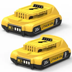 2-Packs Replacement for Dewalt 20V MAX Battery 3.0Ah DCB206  Series Power Tools Lithium High Capacity