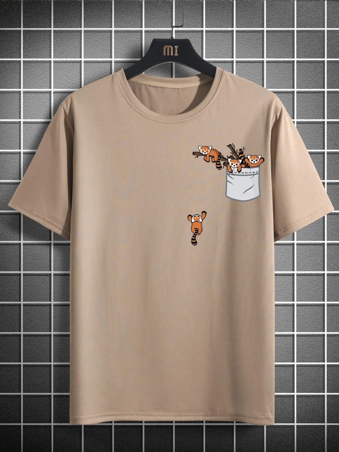 Men's Cartoon Print Round Neck Short Sleeve Tee, Summer Clothes, Regular Fit Crew Neck T-shirt, Shortsleeve Crewneck Streetwear Tshirt, Casual Menswea