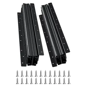 VEVOR Undermount Drawer Slides, 40 inch, Full Extension Ball Bearing Under Stair Cabinet Rails, 260 LB Load Capacity Heavy Duty Bottom Stair Cabinet Glides Track Runners, for DIY Replacement, BlackVEVOR Super Brand Day