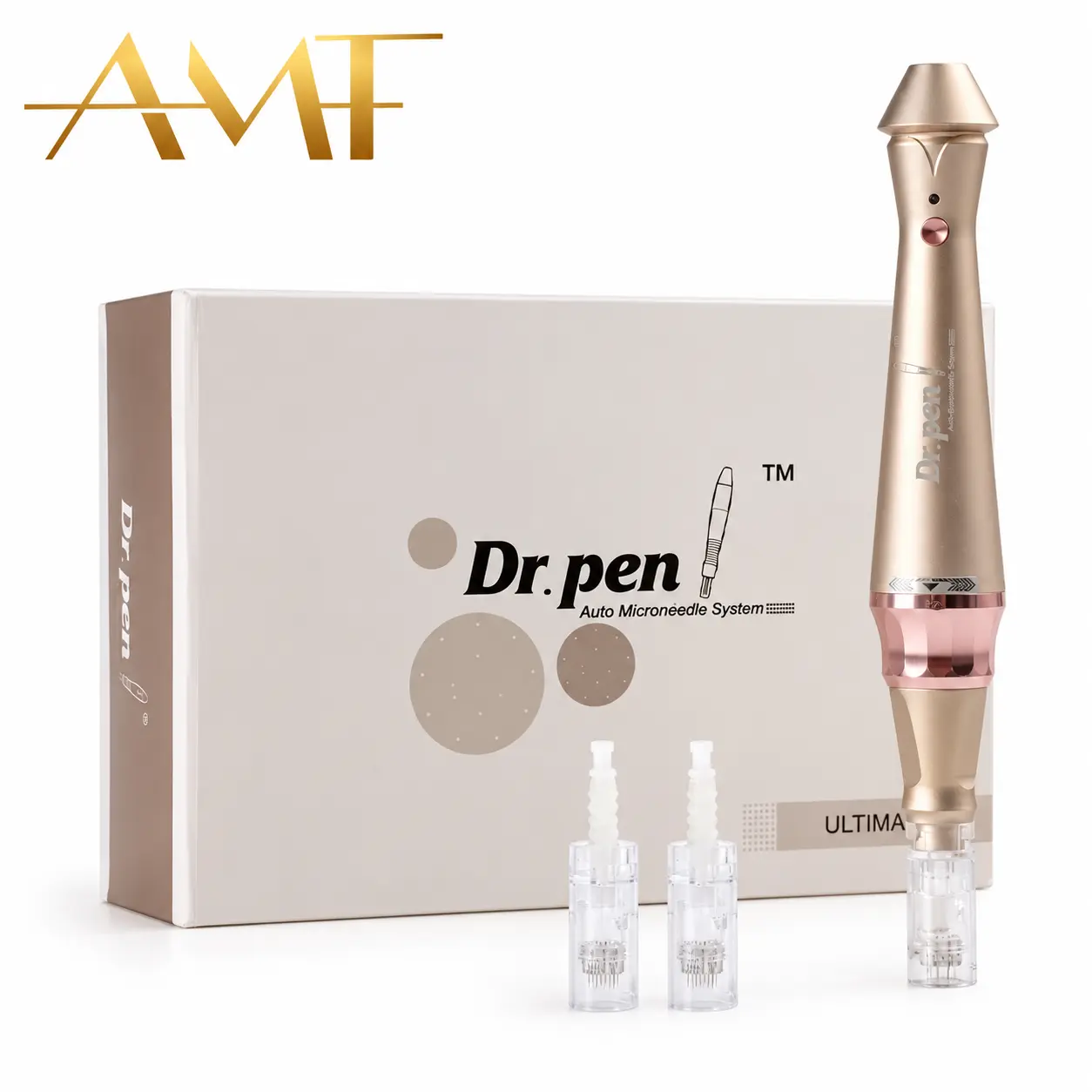 Dr. Pen Ultima E30 Wireless Derma Pen Champagne Gold 5 Speeds 12-15K RPM Adjustable Needle Depth CE Certified Microneedling Device