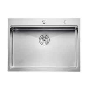 30 inch Kitchen Sink Workstation, 304 Stainless Steel Top Mount Sinks, Drop-In Single Bowl Farmhouse Basin with Ledge Multiple Accessories, Household Dishwasher Sink for RV, Prep Kitchen, Bar