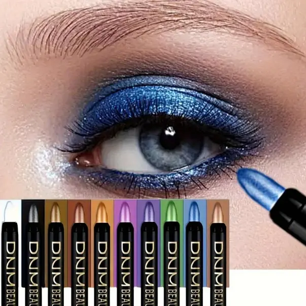 10 Color Waterproof Eyeshadow Stick Pearl Highlighter Silk Liner Rotatable Smoky Matte Eyeshadow Pencil Long Lasting Makeup,Cosmetic beauty