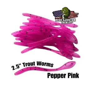 2.5” Trout, Crappie Worm (20 Per Pack) fishing kayak snapper outdoor freshwater fishing fishing tackle soft lure