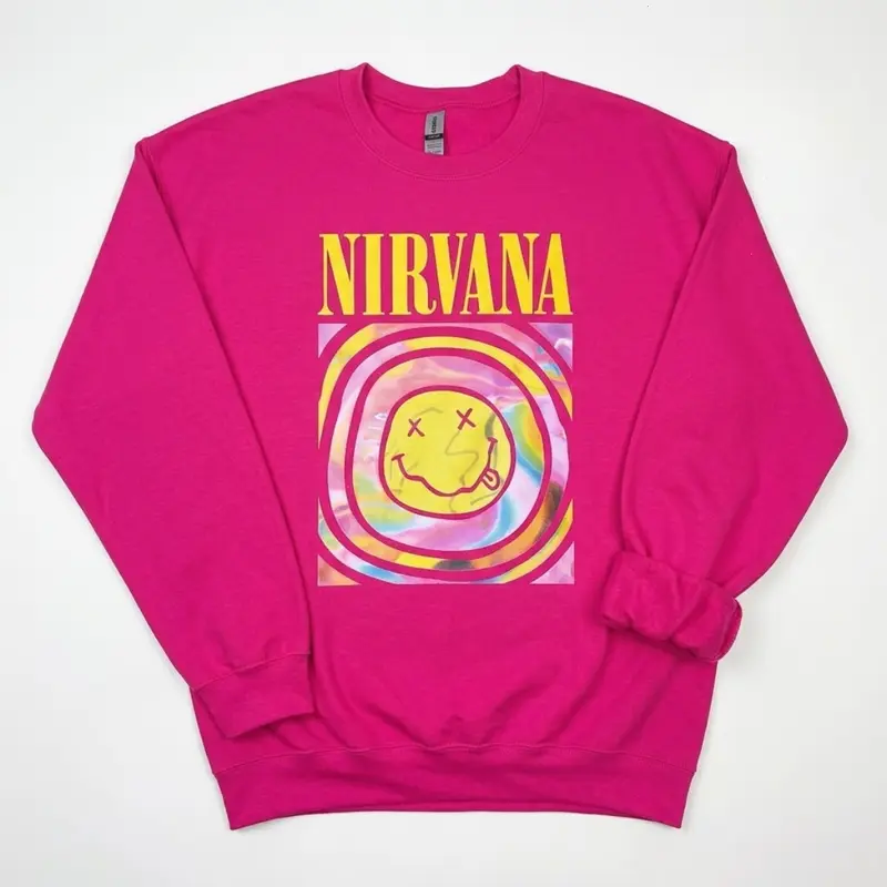 nirvana hot pink sweatshirt - TikTok Shop