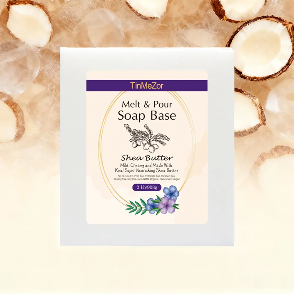2lb Shea Butter Melt and Pour Soap Base, Moisturizing Glycerin Soap Base for DIY Handmade Soap Making, Gentle Cleansing for Face and Body