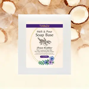 2lb Shea Butter Melt and Pour Soap Base, Moisturizing Glycerin Soap Base for DIY Handmade Soap Making, Gentle Cleansing for Face and Body