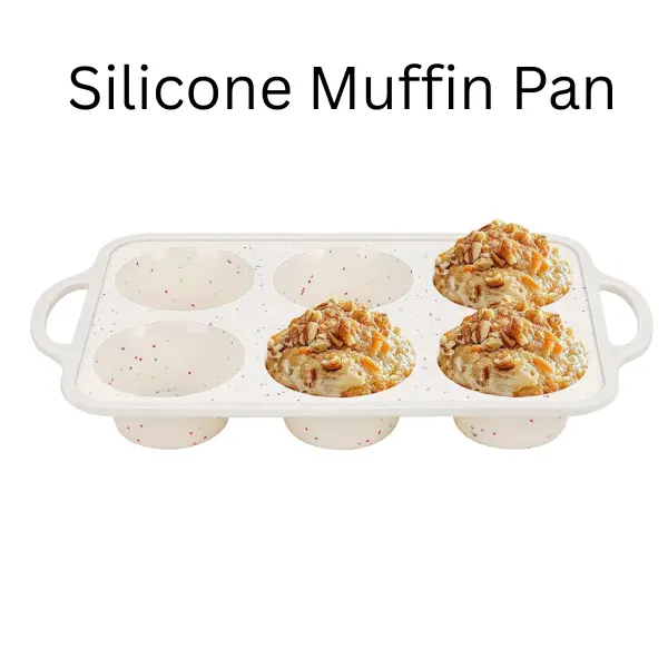Silicone Muffin Pan, Cupcake Mold, Egg Bite Mold, Nonstick Baking Pan, 12-Cup Regular Size, Metal Frame, Summer Gift