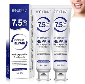 [Buy One Get One Free] Nano Hydroxyapatite Toothpaste 7.5%, Gentle Care for Sensitive Enamel, 120g-7.5% Nano Hydroxyapatite Toothpaste, Fluoride-Free, Enamel Protection & Brightening, Gentle Mint for Fresh Breath