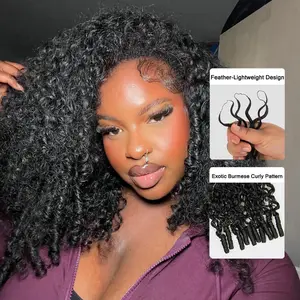 [New Arrival Special] Sterly Human Hair Crochet Extensions Miracle Knots Pre-Separated 50g per Pack 45-50 Strands per Pack Knotless Boho Braids 4-5 Packs for Full Head Multiple Curly & Wave Textures Wig with Crochet Hook Recommend 4 or 5 Packs