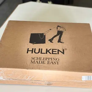 Hulken Medium Rolling Tote Bag with Zip Top & Button Closure